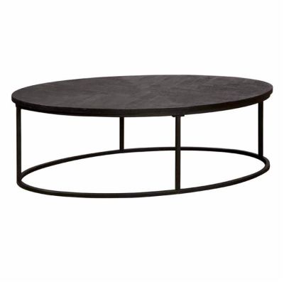 Tower Living Viola salontafel ovaal 135 cm - zwart
