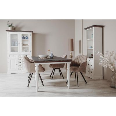 Tower Living Fleur eettafel - 220 cm sierpoot - wit