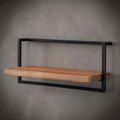 Fraaai Woody metaal wandplank 65 cm