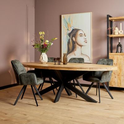Starfurn Ovale eettafel Denver - 210 cm - naturel