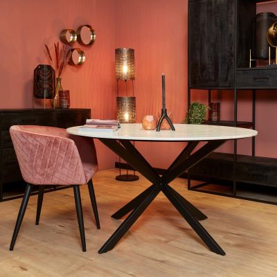 Starfurn Ronde eettafel Lynn - ø130 cm - marmer