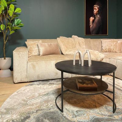 Starfurn Ronde salontafel Lecia - ø80 cm - zwart