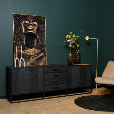 Starfurn Dressoir New York - 210 cm - zwart