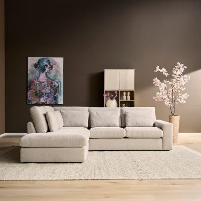 Starfurn Jesse 2,5-zitsbank ottomane links - beige