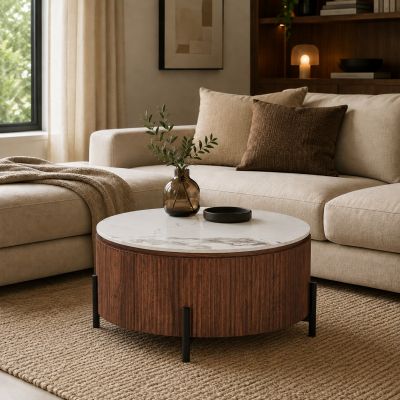 Yori ronde salontafel ø60 cm keramiek