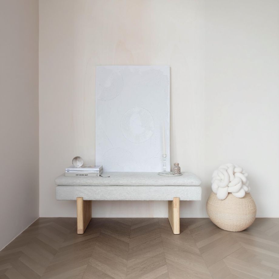 Puur Preston bench - beige/hout
