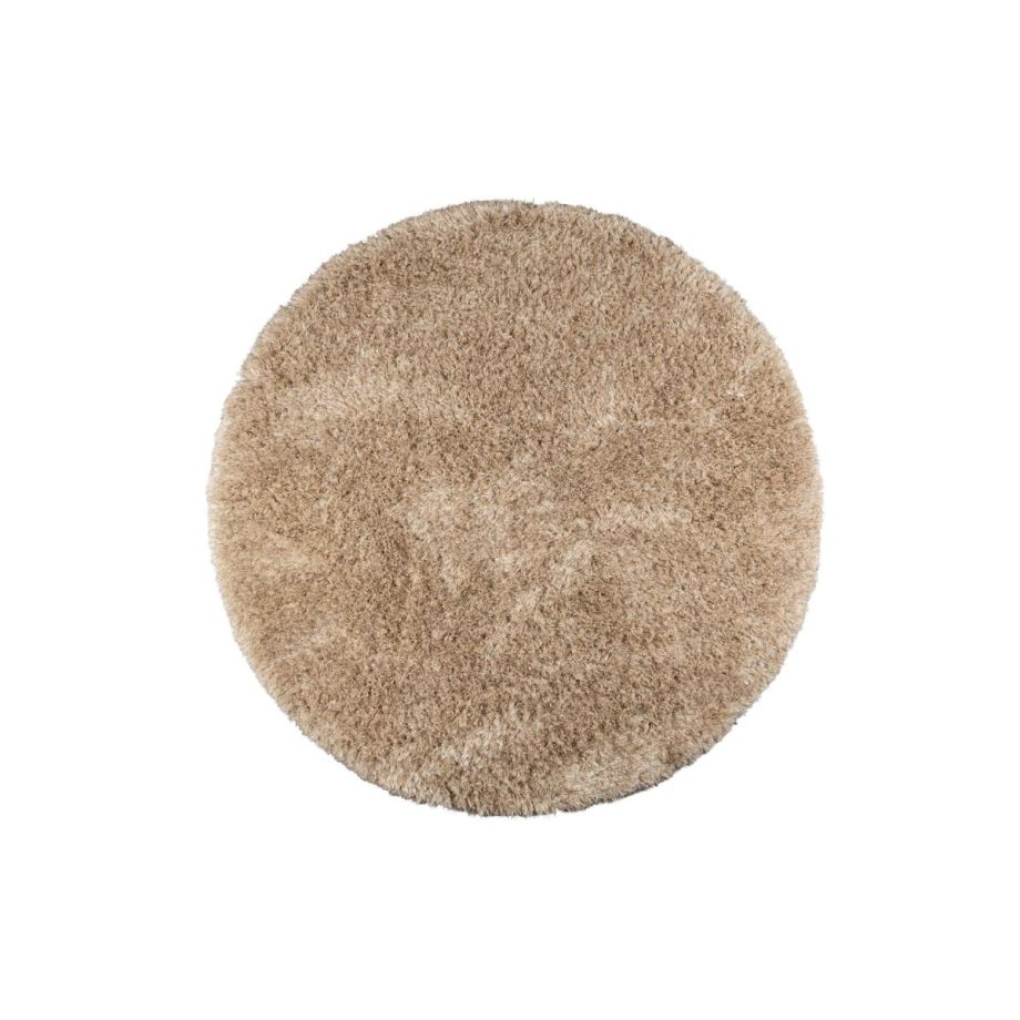 Dutchbone Hairy rond vloerkleed 200 cm - beige