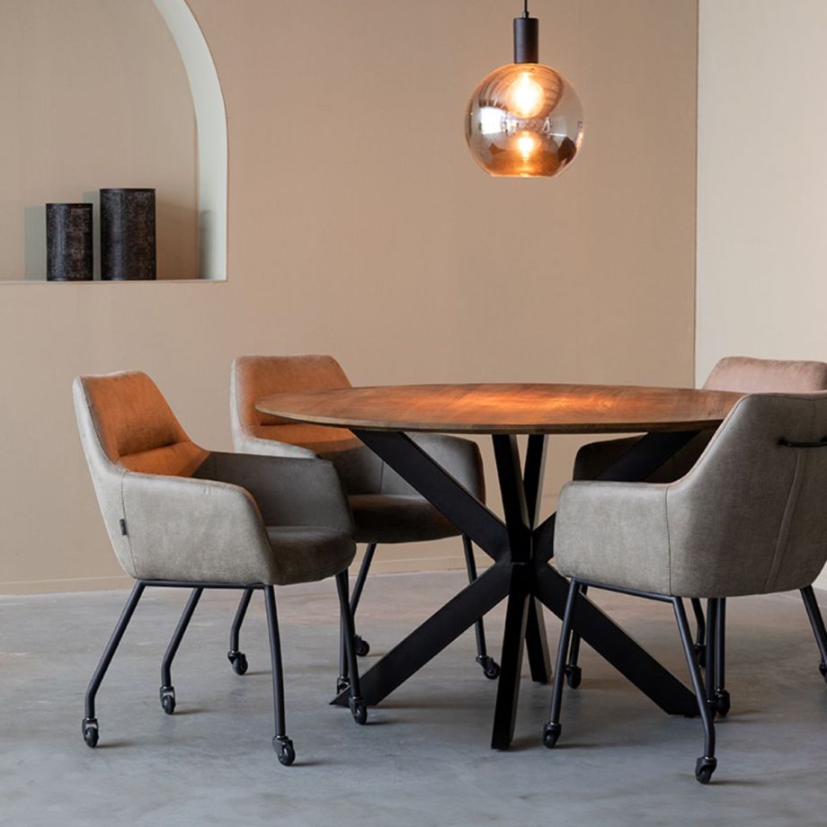 Label51 Otis eetkamertafel mangohout ø130 cm