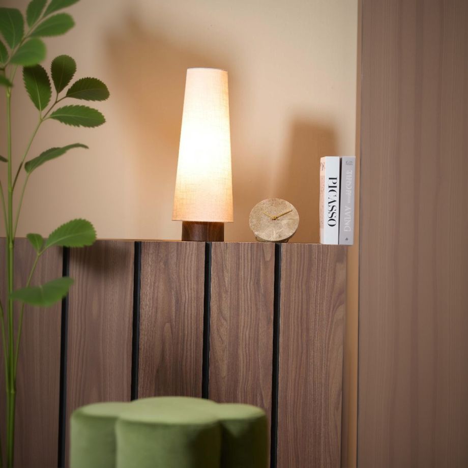 Light & Living Howie tafellamp ø19x52,5 cm hout