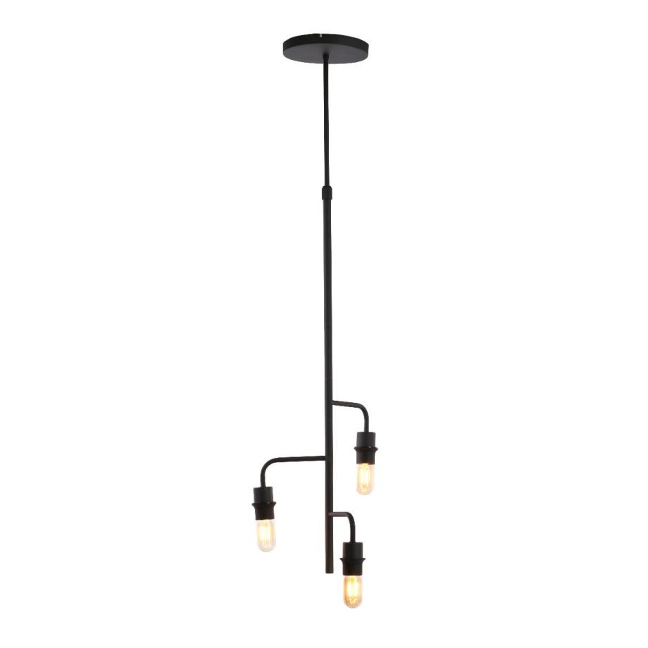 Light & Living Edisa hanglamp 3L Ø48x25 cm - mat zwart
