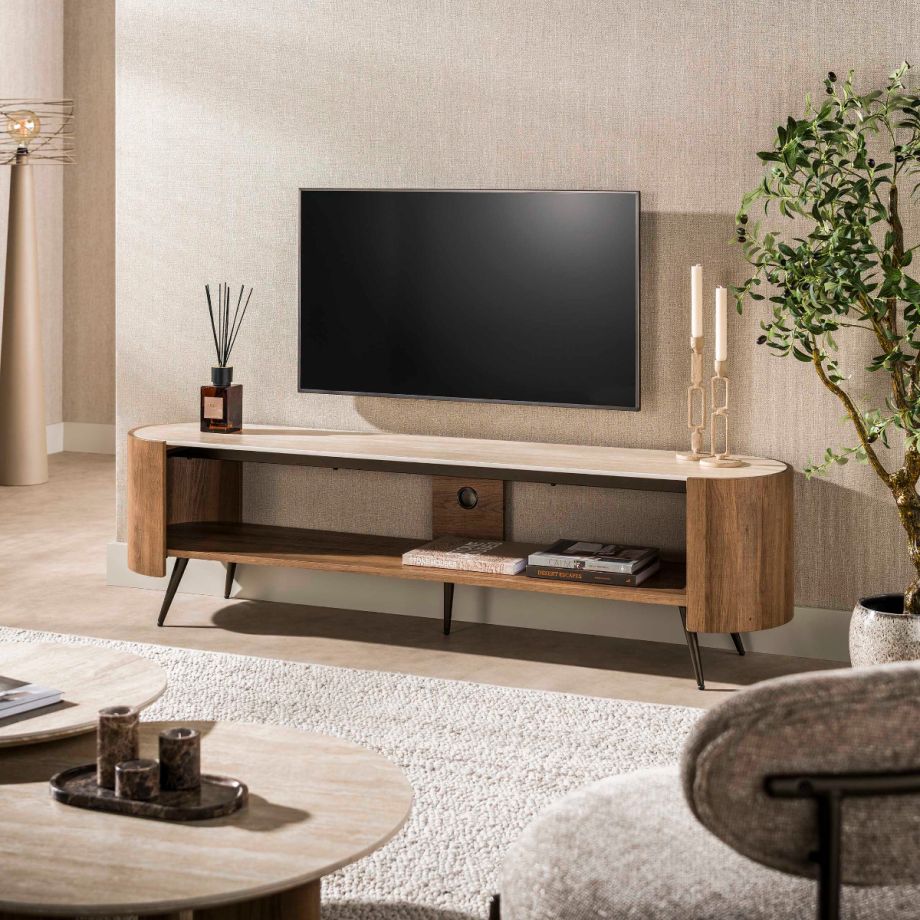 Fraaai Jaspy tv-meubel 180cm keramiek travertin