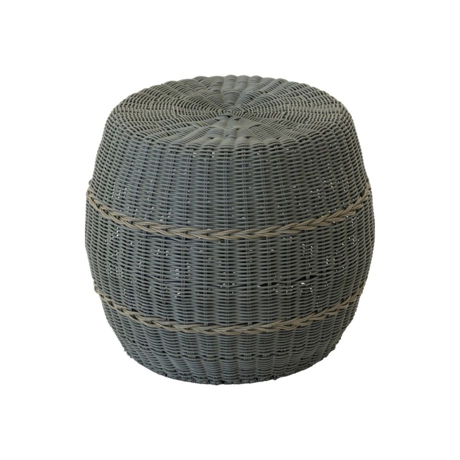 Laos poef wicker ø46x40cm