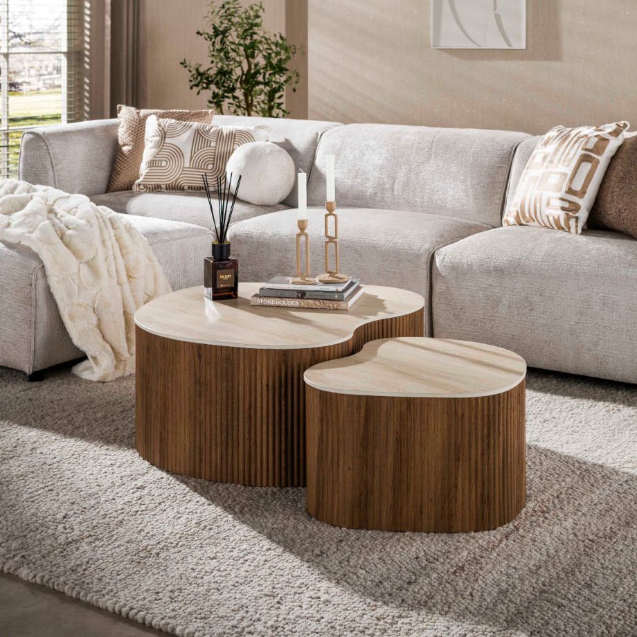 Fraaai Santana salontafel set van 2 dicht