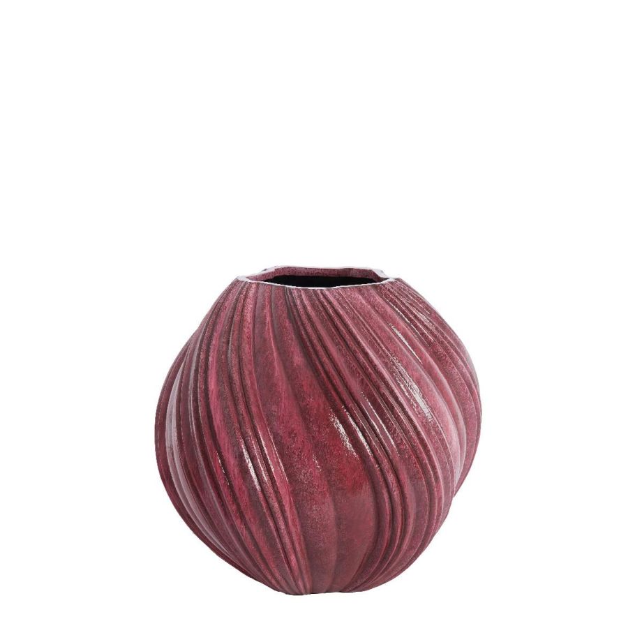 Light & Living Yatung vaas Ø65x60 cm - glanzend eggplant
