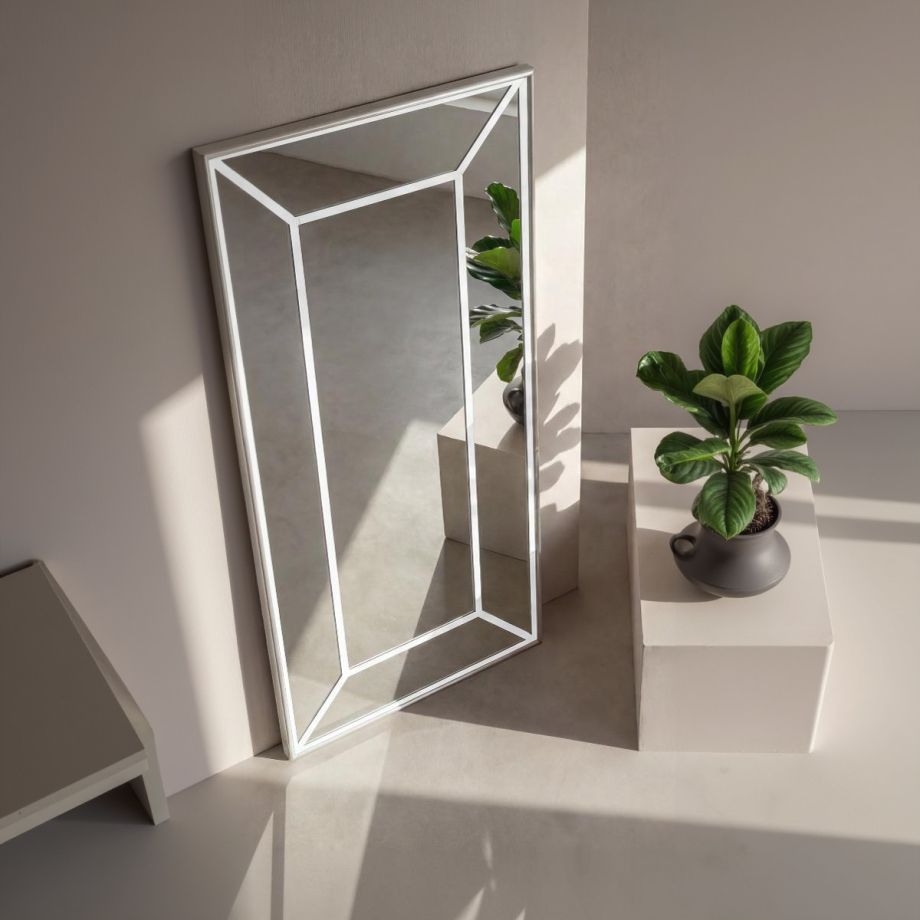 Svea Marlon spiegel - wit/helder glas