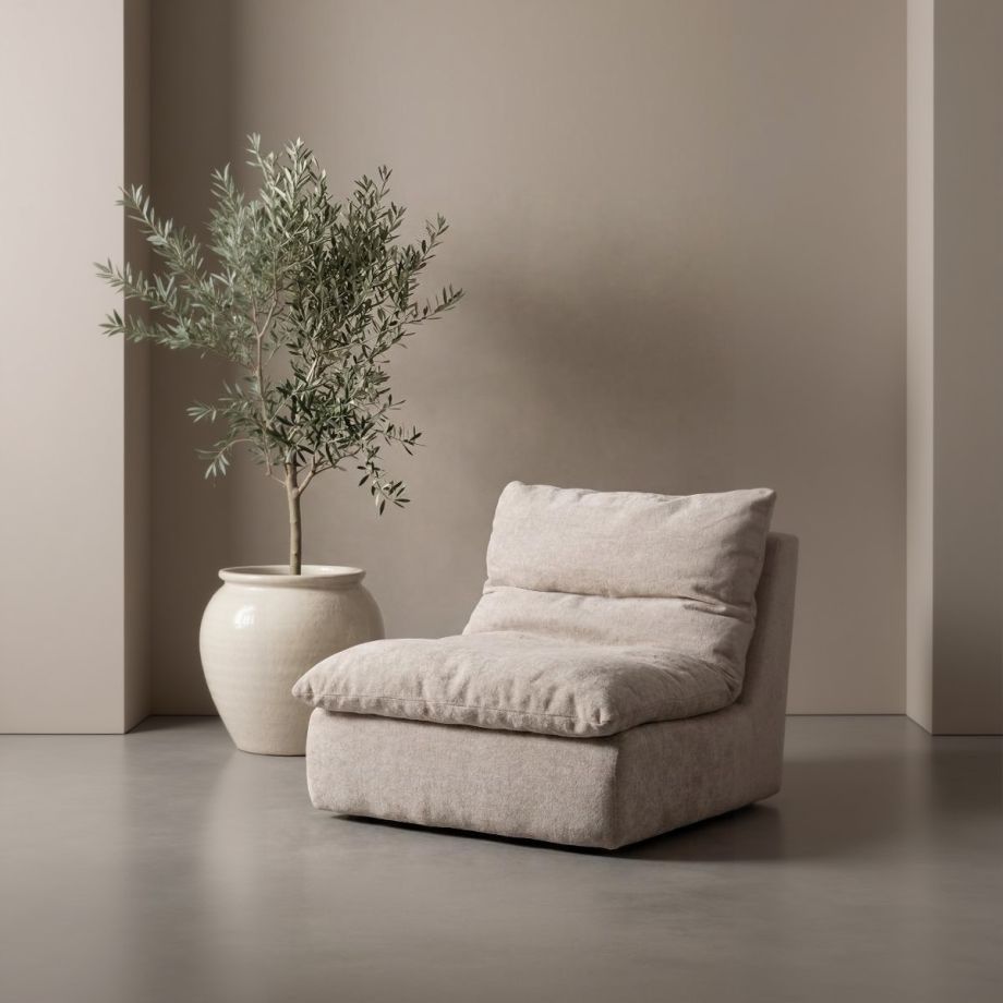 Svea Mitzi fauteuil - wit stof