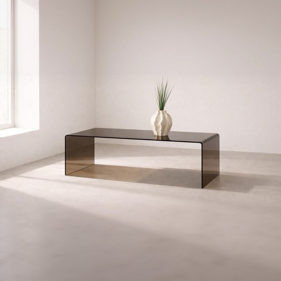 Svea Colin salontafel glas 120x60x41 cm - bruin