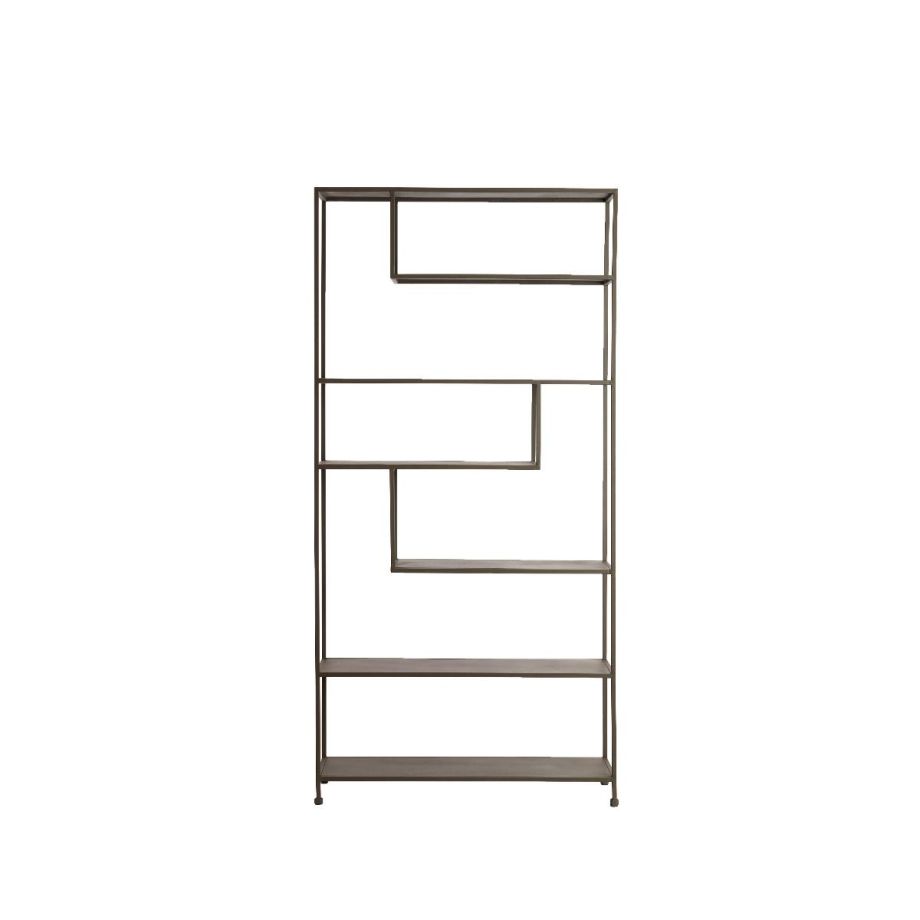 Light & Living Ylaya wandkast open 100x35x203 cm - mat bruin