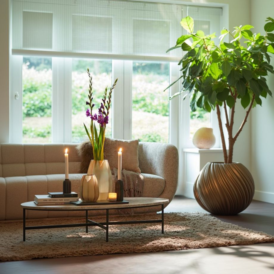 Light & Living Loes salontafel - marmer bruin-zwart