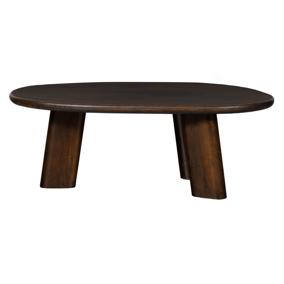 Roundly salontafel mangohout 110x60 cm walnoot van het woonmerk BePureHome