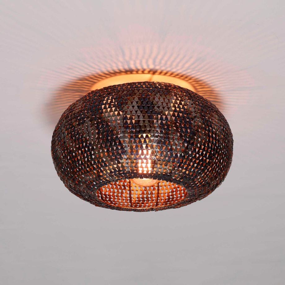 Fraaai Armin plafondlamp Ø40 cm - zwart/bruin