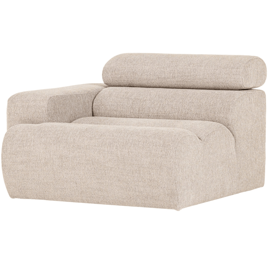 Woood Novi 1-zits element arm links bouclé
