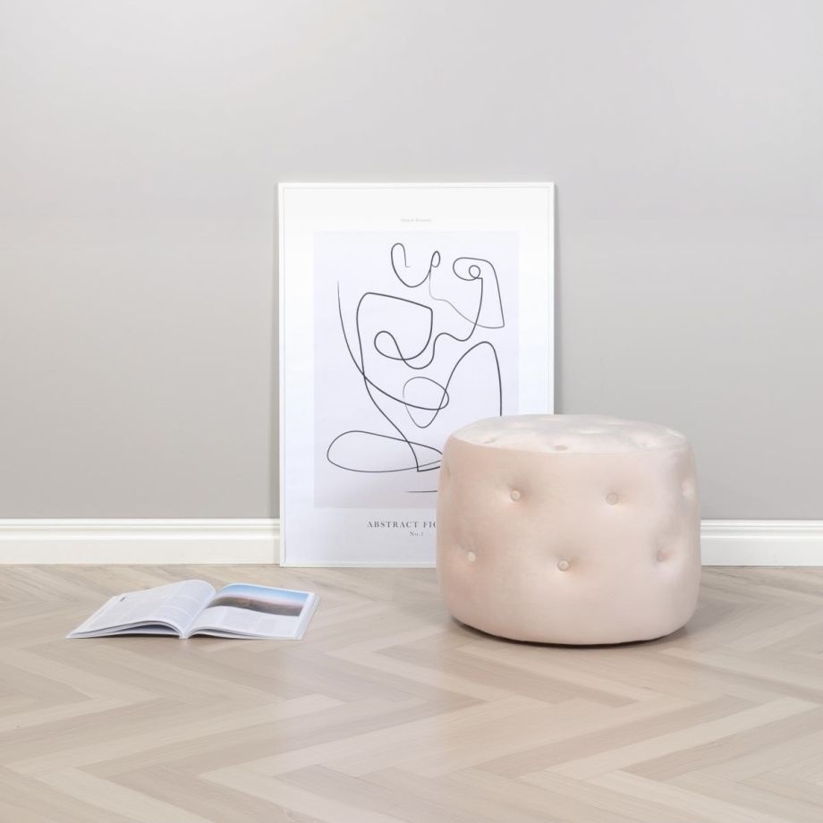 Svea Juno hocker - velvet - beige