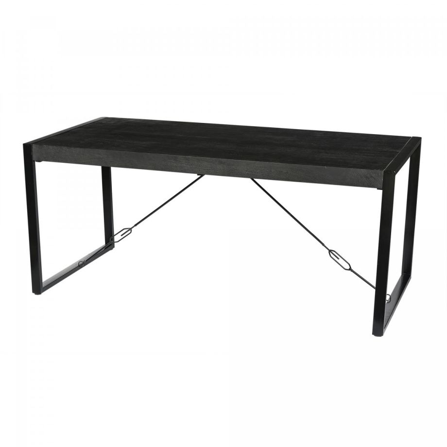 Livingfurn Norris eettafel 160x90 cm - zwart