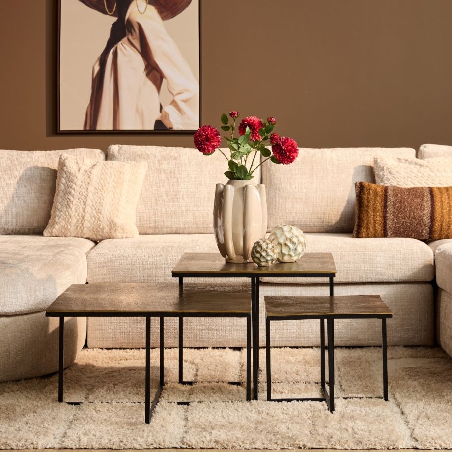 Starfurn Joelle salontafel set van 3 - cognac