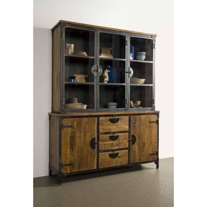 Basto vitrinekast - 160 cm - bruin