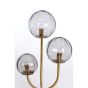 Magdala tafellamp 3L - glas licht grijs/goud