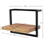 Woody Metaal Wandplank - Bundel Set van Drie 65x60 cm van het woonmerk Fraaai