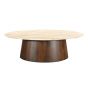 Valentino ovale salontafel - 120 cm - beige van het woonmerk Livingfurn