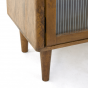 Mocu kast 58x40x180 cm glas/hout bruin van het woonmerk Light&Livingv