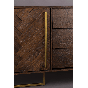 Class dressoir hoog MDF 45x180x80 cm bruin/goud