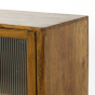 Mocu kast 58x40x180 cm glas/hout bruin van het woonmerk Light&Living