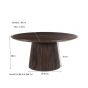 Salvator ronde salontafel - Ø80 cm - hout - walnoot bruin van het woonmerk Livingfurn