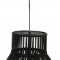 Timaka hanglamp Ø46x51 cm rotan zwart van het woonmerk Light&Living