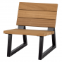 Banco outdoor hout naturel/metaal fauteuil  van het woonmerk WOOOD