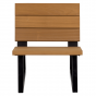 Banco outdoor hout naturel/metaal fauteuil  van het woonmerk WOOOD