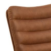 Nøra Ivalo draaistoel | zwart metaal onderstel | stof Kentucky - cognac