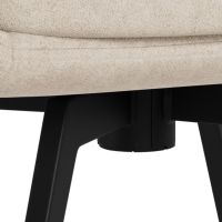 Nøra Jenna draaistoel | zwart metaal onderstel | stof Apia - zand