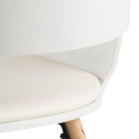 Nøra Zoe armstoel | wit metaal onderstel | PU leer - wit