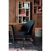 Dutchbone Rodin eetkamerstoel bouclè - zwart