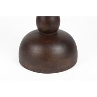 Lizzy bijzettafel mangohout ø30 cm - donkerbruin
