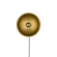 Dudley wandlamp rond M - zwart/goud