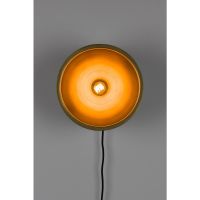 Dudley wandlamp rond M - zwart/goud