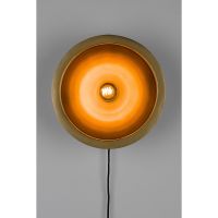 Dudley wandlamp rond L - zwart/goud