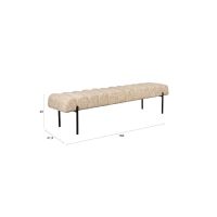 Puur Minnie bench 160 cm - beige