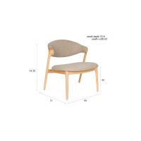 Dutchbone Babington fauteuil - naturel